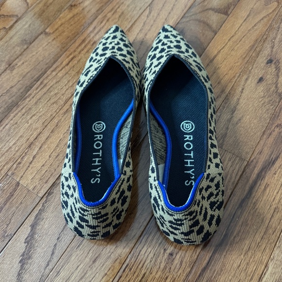 Rothy’s Retired Cheetah Point Leopard Flats Size 8.5 - Picture 4 of 7